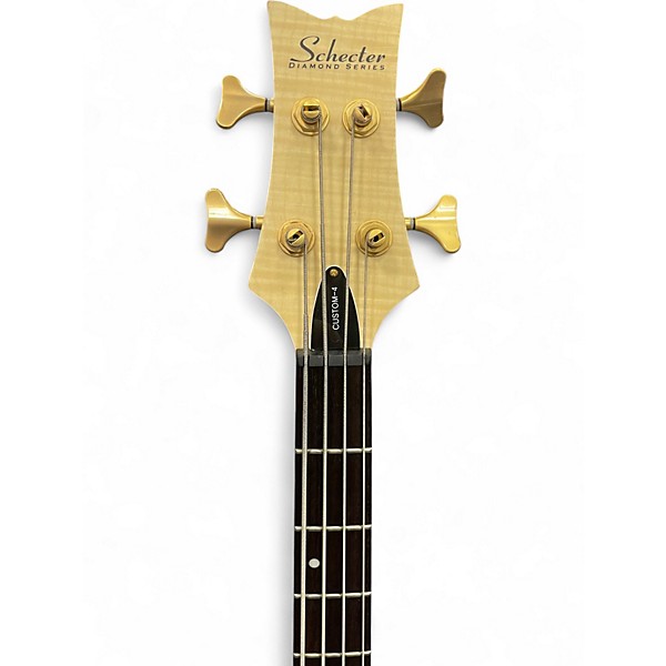 Used Schecter Guitar Research Stiletto Custom 4 String Satin Natural Electric Bass Guitar