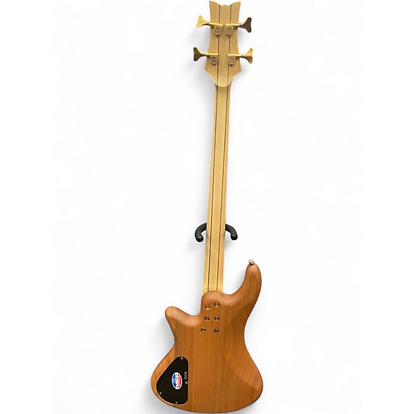 Used Schecter Guitar Research Stiletto Custom 4 String Satin Natural Electric Bass Guitar