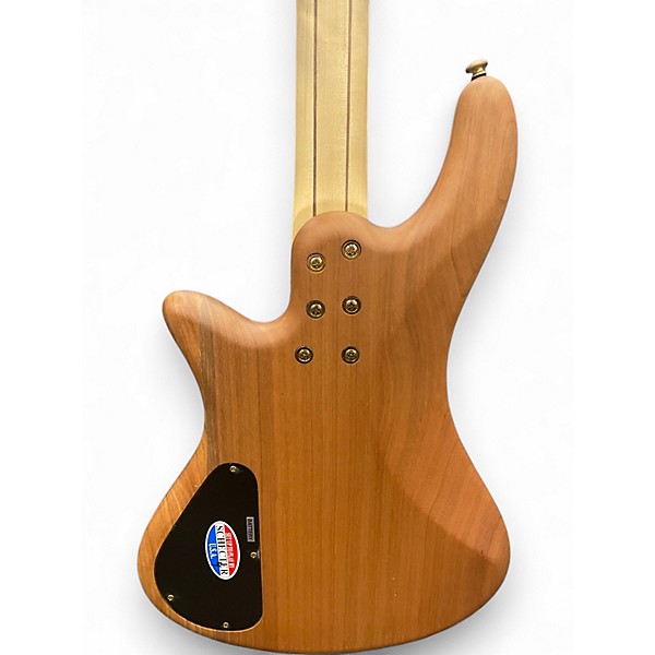 Used Schecter Guitar Research Stiletto Custom 4 String Satin Natural Electric Bass Guitar