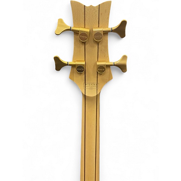 Used Schecter Guitar Research Stiletto Custom 4 String Satin Natural Electric Bass Guitar