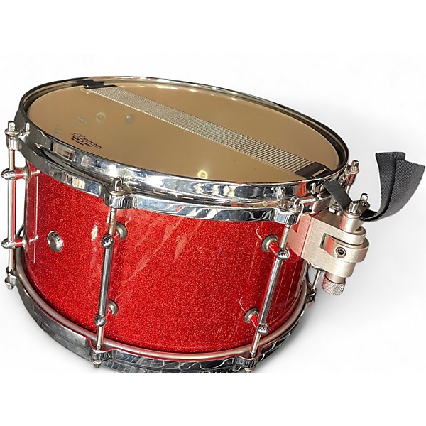 Used Twisted Sick Drum Works 13in 13X7 MAPLE SNARE RED SPARKLE Drum