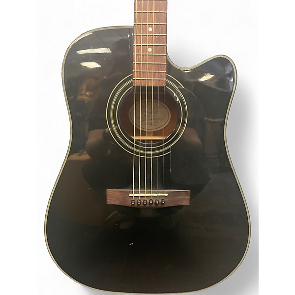 Used Fender DG20CE Black Acoustic Electric Guitar