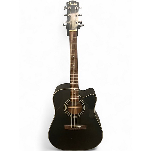 Used Fender DG20CE Black Acoustic Electric Guitar