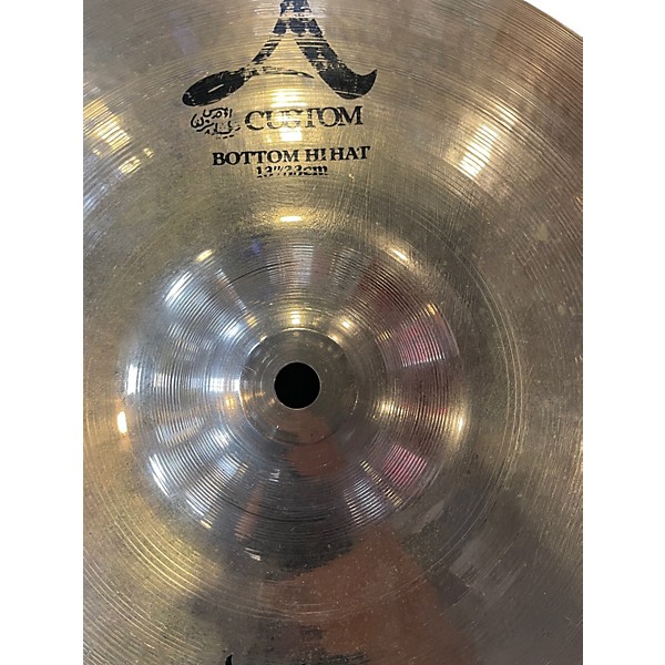 Used Zildjian 13in A Custom Hi Hat Pair Cymbal