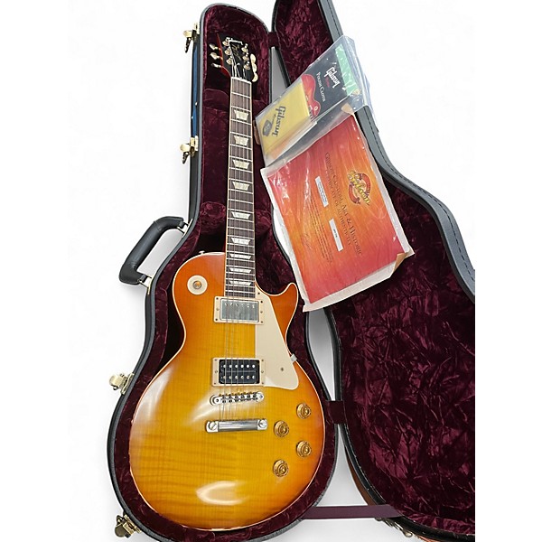 Used 2000s Gibson 1959 Reissue Jimmy Page Les Paul "Number One" VOS Heritage Cherry Sunburst Solid Body Electric Guitar