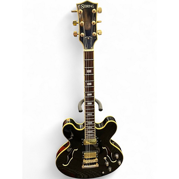 Used Sebring 335 STYLE Black Hollow Body Electric Guitar