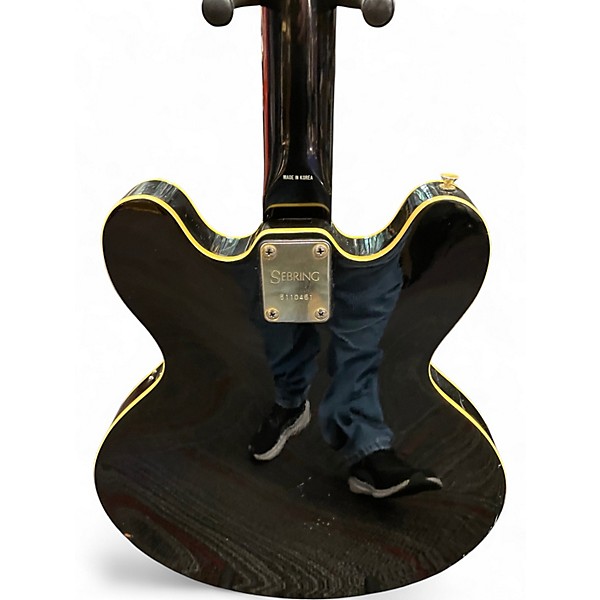 Used Sebring 335 STYLE Black Hollow Body Electric Guitar