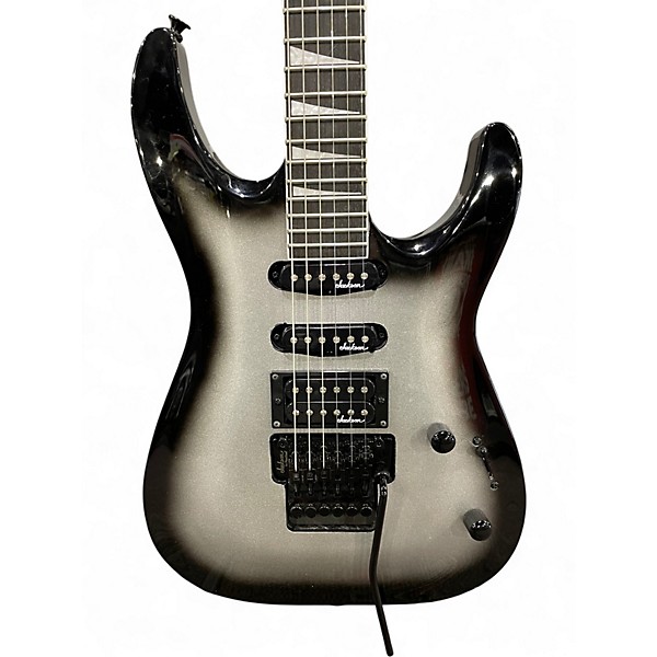 Used Jackson JS34Q Dinky SILVER BURST Solid Body Electric Guitar