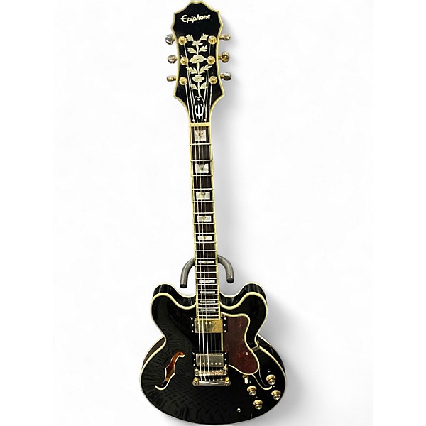 Used 2015 Ibanez sheraton pro II EB black Hollow Body Electric Guitar