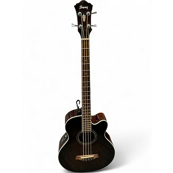 Used Ibanez AEB10E Sunburst Acoustic Bass Guitar