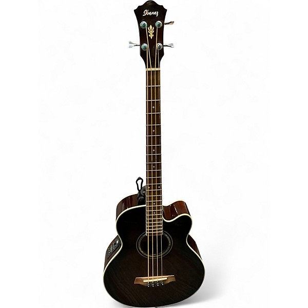 Used Ibanez AEB10E Sunburst Acoustic Bass Guitar
