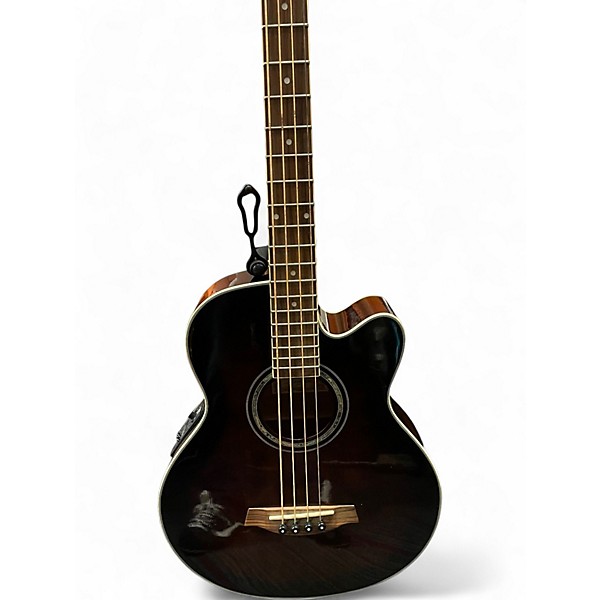 Used Ibanez AEB10E Sunburst Acoustic Bass Guitar