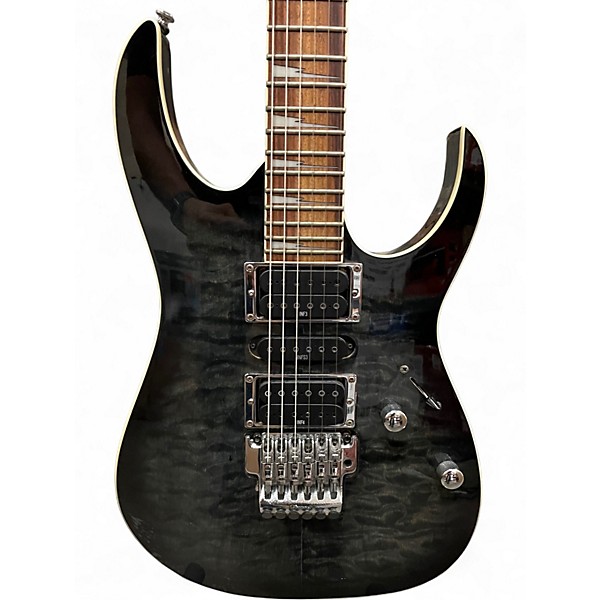 Used Ibanez RG4EXQM1 Trans Black Solid Body Electric Guitar