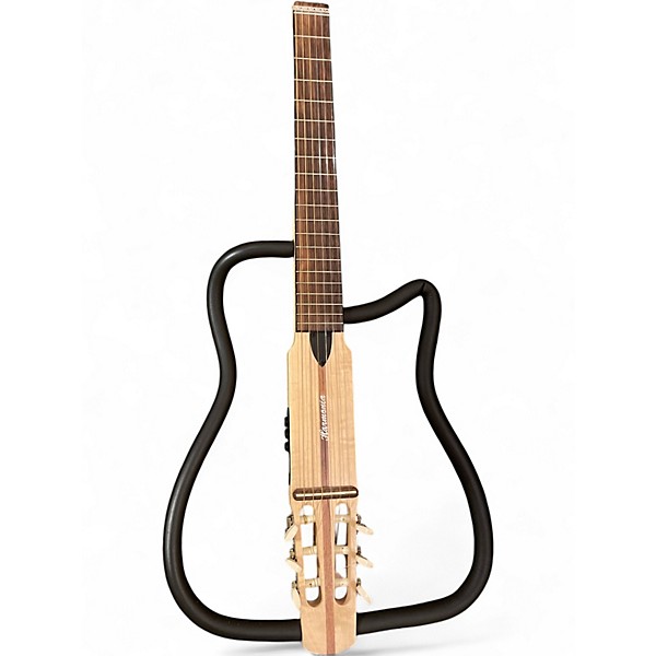 Used Harmonia HEADLESS PORTABLE CLASSICAL Natural Classical Acoustic Electric Guitar
