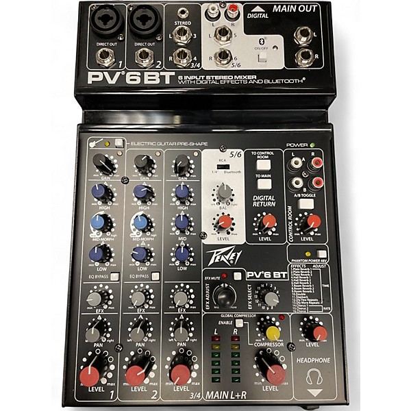 Used Peavey pv6bt Unpowered Mixer