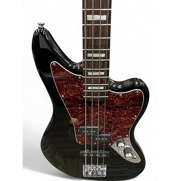 Used 2011 Squier Jaguar Bass Black Electric Bass Guitar