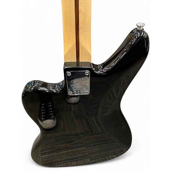 Used 2011 Squier Jaguar Bass Black Electric Bass Guitar