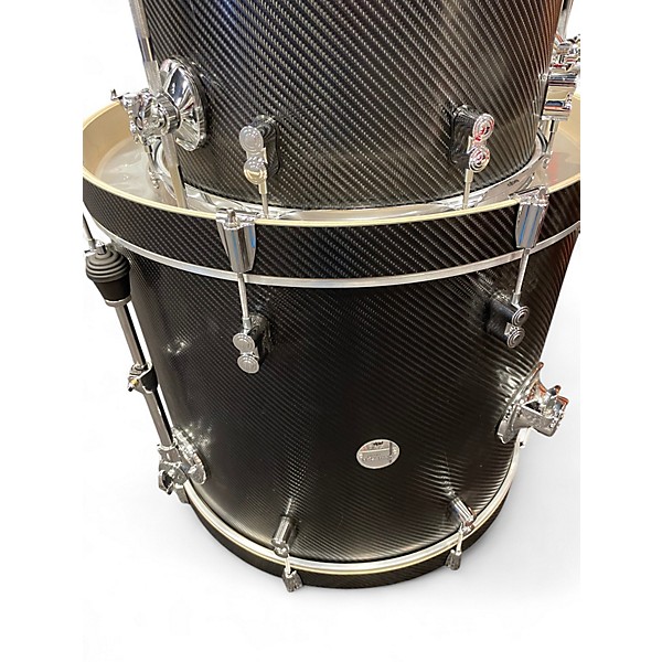 Used PDP by DW 6 Piece PDCM2216CF CARBON FIBER Drum Kit