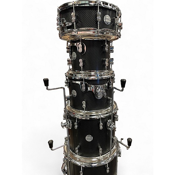 Used PDP by DW 6 Piece PDCM2216CF CARBON FIBER Drum Kit