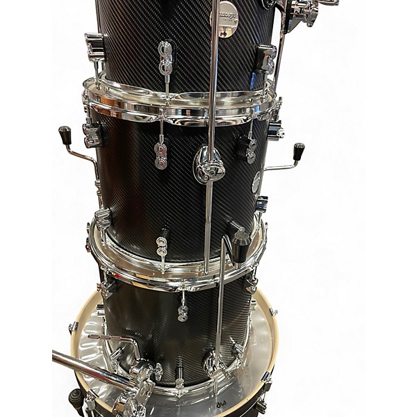 Used PDP by DW 6 Piece PDCM2216CF CARBON FIBER Drum Kit