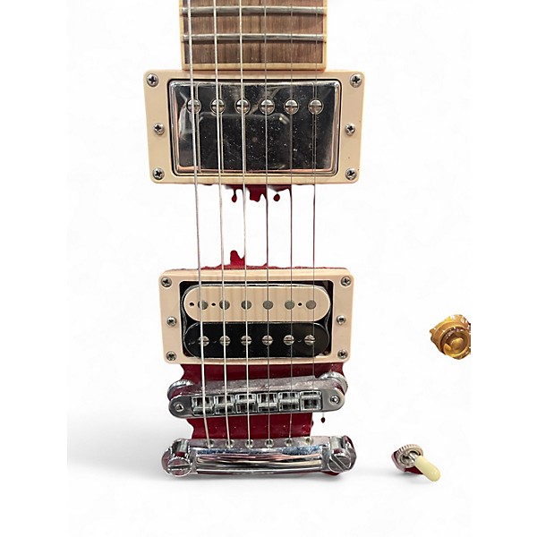 Vintage 1998 Gibson Double Cut Standard Red Solid Body Electric Guitar