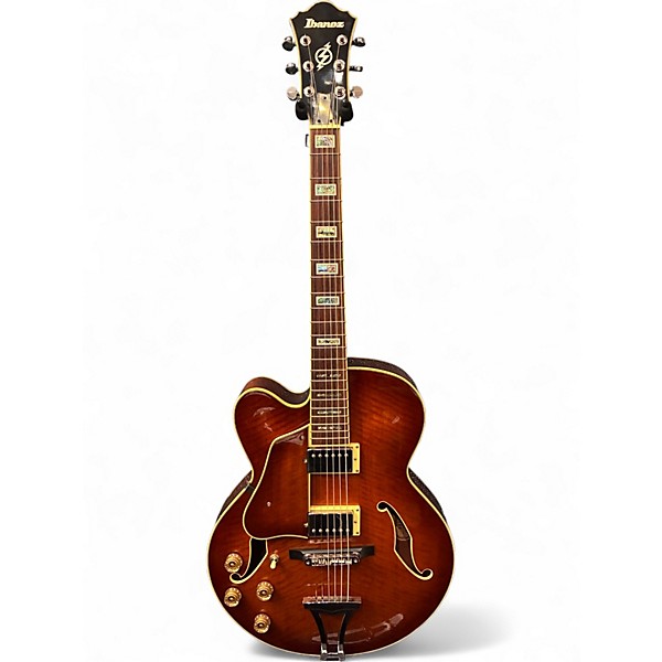 Used 2001 Ibanez AF85L-VLS Violin Sunburst Hollow Body Electric Guitar