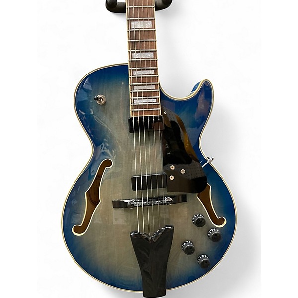Used Ibanez GB10EM Blue Burst Hollow Body Electric Guitar
