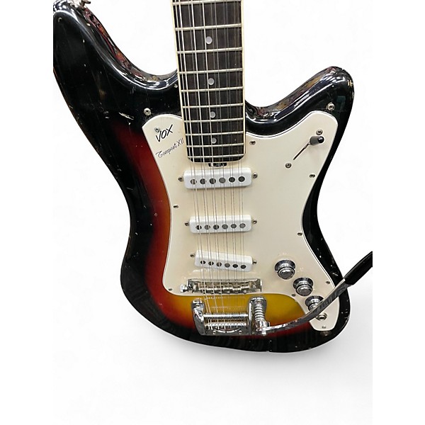 Vintage 1966 VOX Tempest XII 2 Color Sunburst Solid Body Electric Guitar