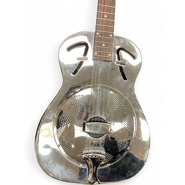 Used Fender FR-48 Steel Resonator Chrome Resonator Guitar