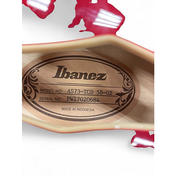 Used Ibanez AS73 Artcore Cherry Hollow Body Electric Guitar