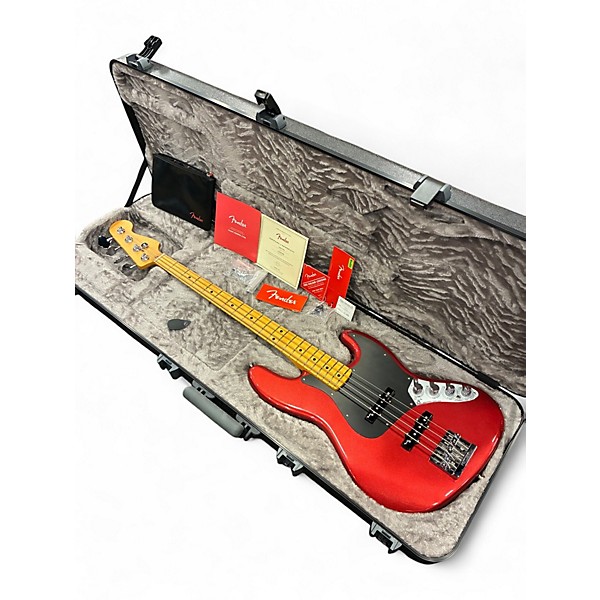 Used 2024 Fender American Ultra II Jazz Bass Sinister Red Electric Bass Guitar