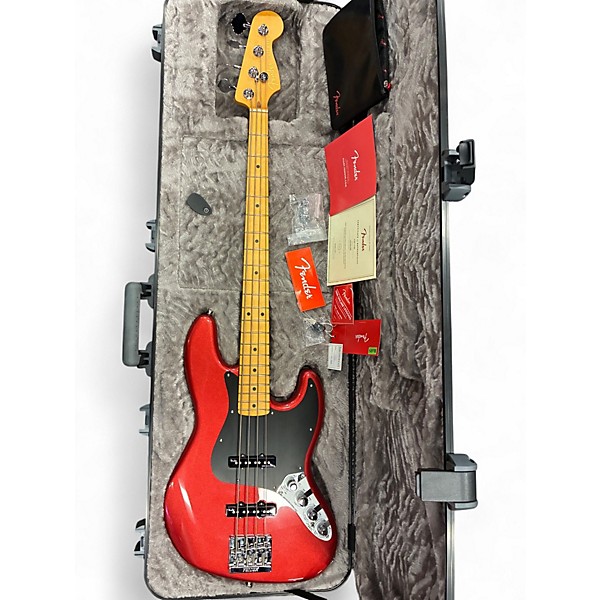 Used 2024 Fender American Ultra II Jazz Bass Sinister Red Electric Bass Guitar