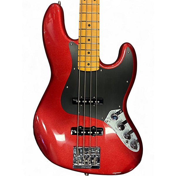 Used 2024 Fender American Ultra II Jazz Bass Sinister Red Electric Bass Guitar