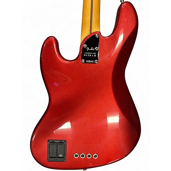 Used 2024 Fender American Ultra II Jazz Bass Sinister Red Electric Bass Guitar