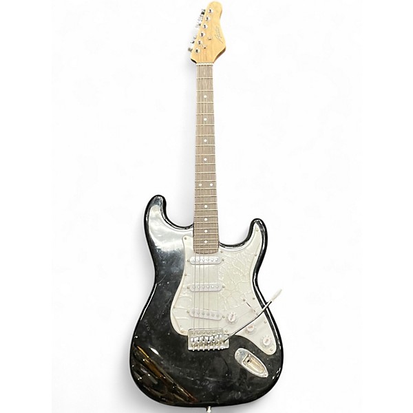 Used Austin S Style Black Solid Body Electric Guitar