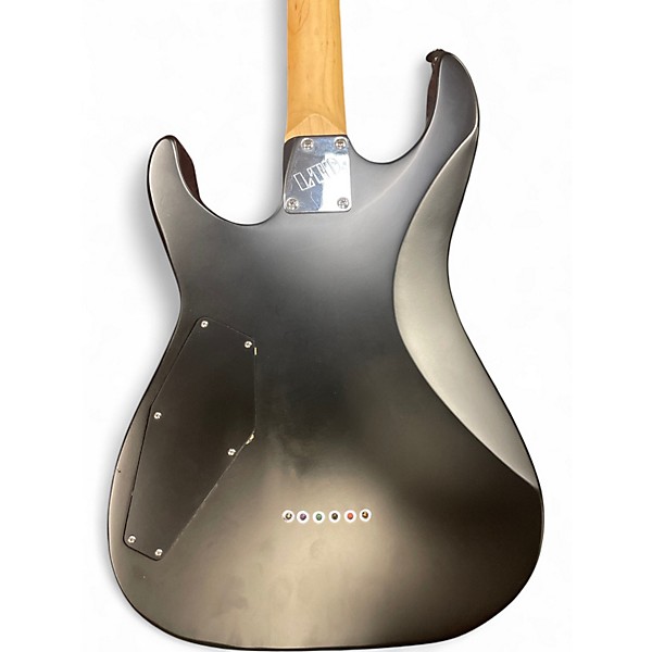 Used ESP LTD MH1000 Black and Silver Solid Body Electric Guitar