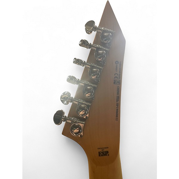 Used ESP LTD MH1000 Black and Silver Solid Body Electric Guitar