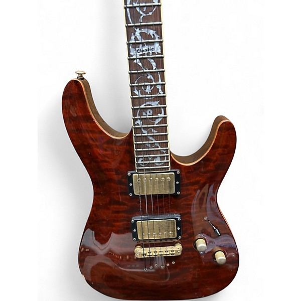 Used Schecter Guitar Research DIAMOND C1 CLASSIC Rootbeer Solid Body Electric Guitar