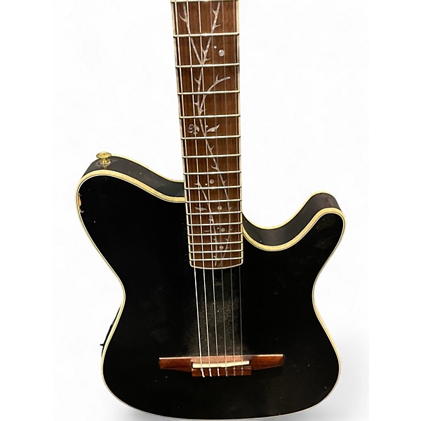 Used Ibanez TOD10N Black Classical Acoustic Electric Guitar