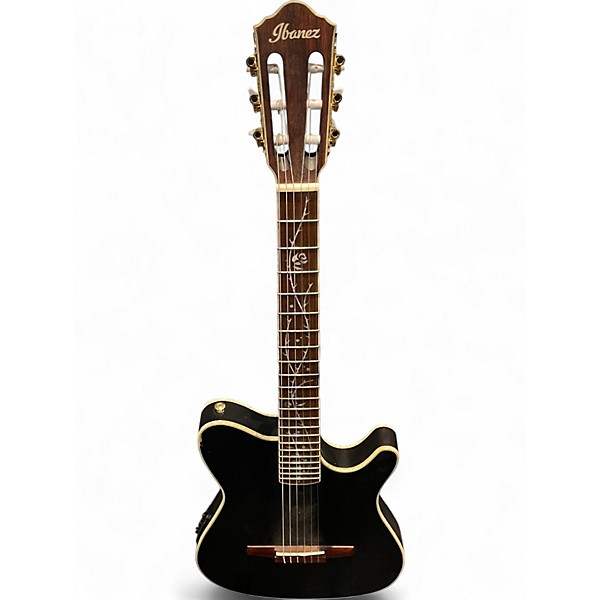 Used Ibanez TOD10N Black Classical Acoustic Electric Guitar