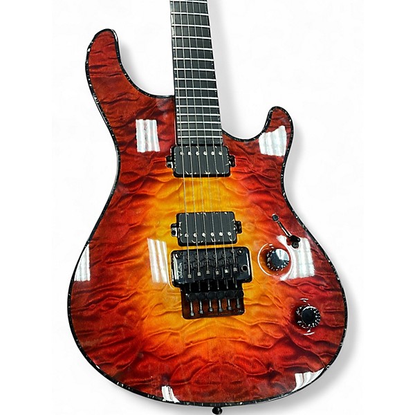 Used Mayones Regius Trans Natural Fade 3 Tone Sunburst Solid Body Electric Guitar