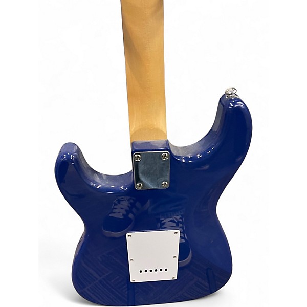 Used Silvertone St Style Blue Solid Body Electric Guitar