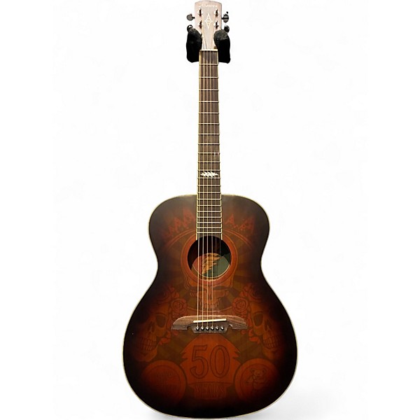 Used Alvarez AF65GD 50th Anniversary Grateful Dead Montage Natural Acoustic Guitar