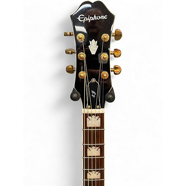 Used Epiphone J200EC STUDIO Black Acoustic Electric Guitar