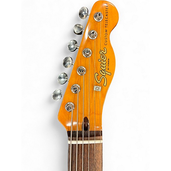 Used 2022 Squier Classic Vibe Baritone Custom Telecaster Black Baritone Guitars