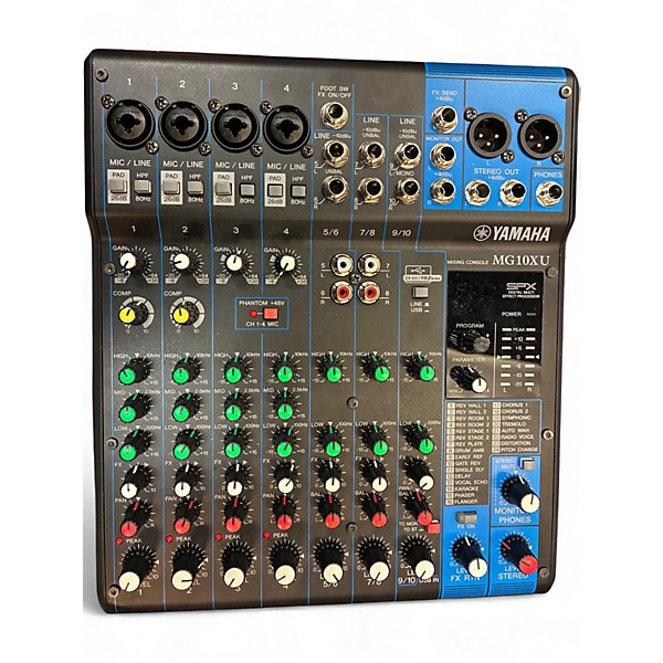Used Yamaha MG10XU 10 Channel Mixer with Effects Unpowered Mixer
