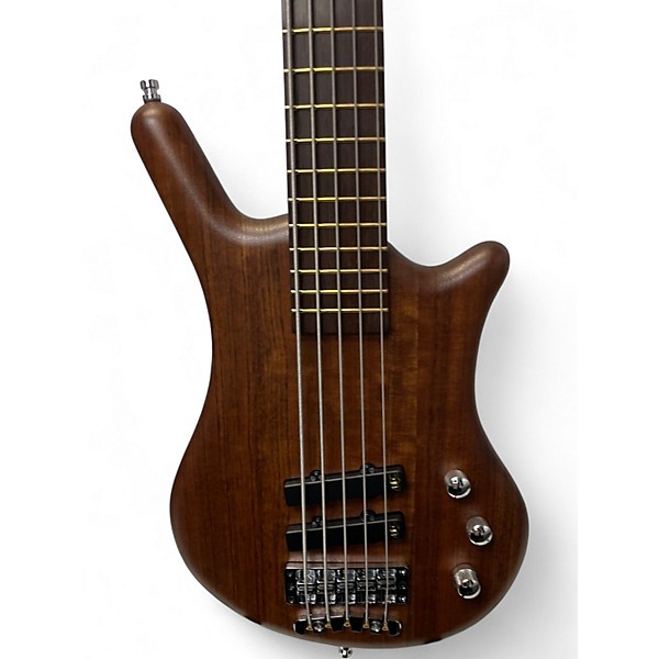 Used Warwick Thumb 5 String Bolt-On Walnut Electric Bass Guitar