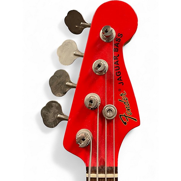 Used Fender MIJ Jaguar Bass Candy Apple Red Electric Bass Guitar