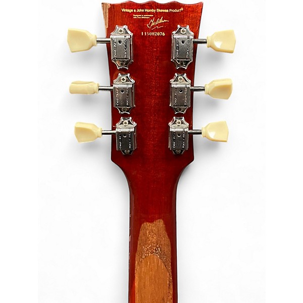 Used Vintage V100AFD Paradise Flamed Amber Solid Body Electric Guitar