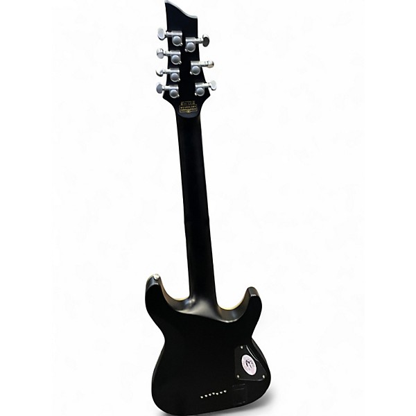 Used Schecter Guitar Research Damien Platinum Satin Black Solid Body Electric Guitar